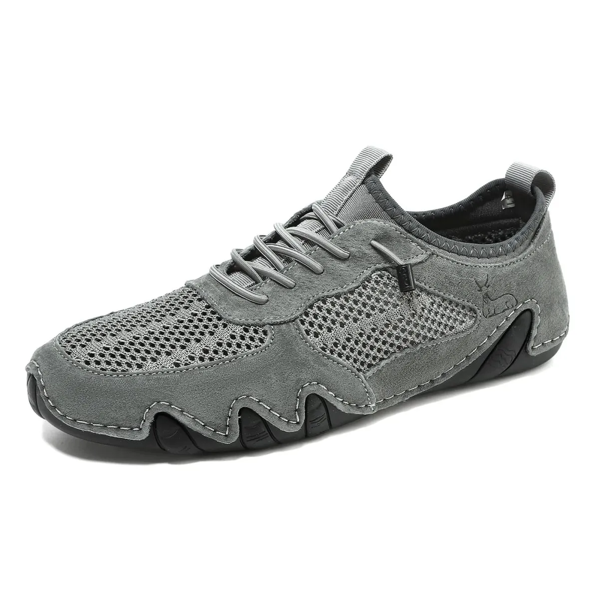 Men Women Big Size Outdoor Casual Shoes Flat Bottom Lacing Summer Breathable Mesh Sneakers