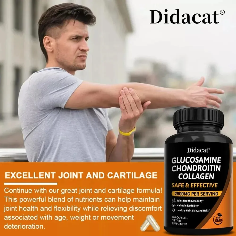 Chondroitin Glucosamine Collagen Capsules for Knee Joint Health Bone Quickly Nutrition Supplement