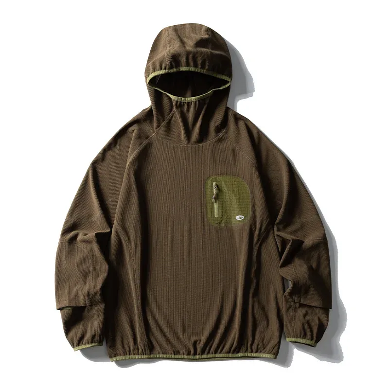 Outdoor Sport Hoodies Men Women Lightweight Fleece Long Sleeve Breathable Pullovers Hooded Sweatshirt Unisex Track T Shirts Tops