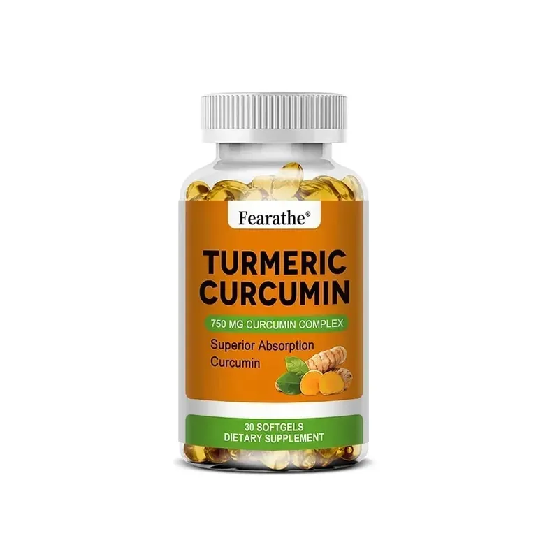 Organic Turmeric Curcumin Capsules Natural Antioxidant Herbal Supplement for Joint Bone Brain Cardiovascular & Body Wellness