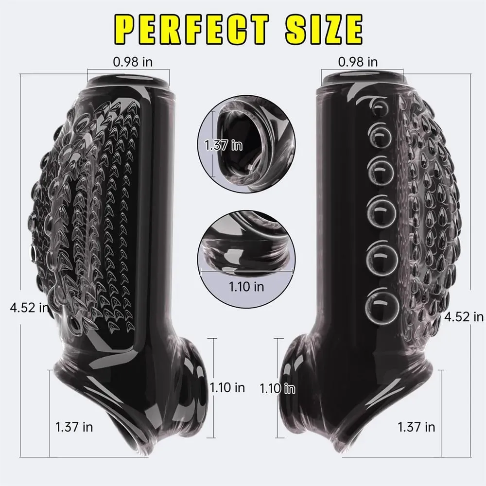 Erotic Bondage Magnify Cock Rings Delay Ejaculation Reusable Penis Dick Sleeve Silicone Glans Cover Enlargement Sex Toys For Men — image 5