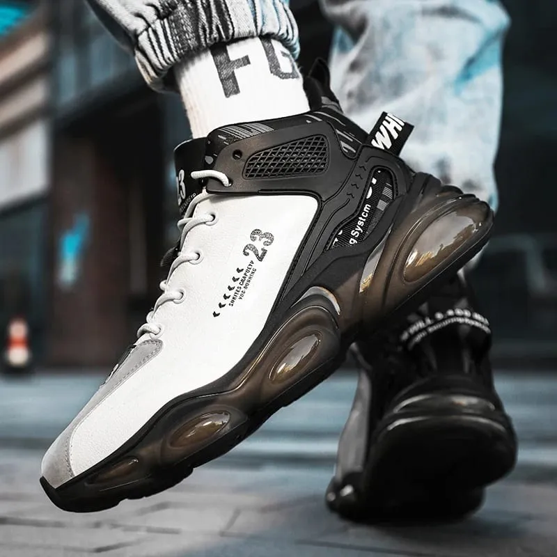 Men's Outdoor Casual Sports Shoes Running Shoes Comfortable Breathable Leather Upper Durable Rubber Sole