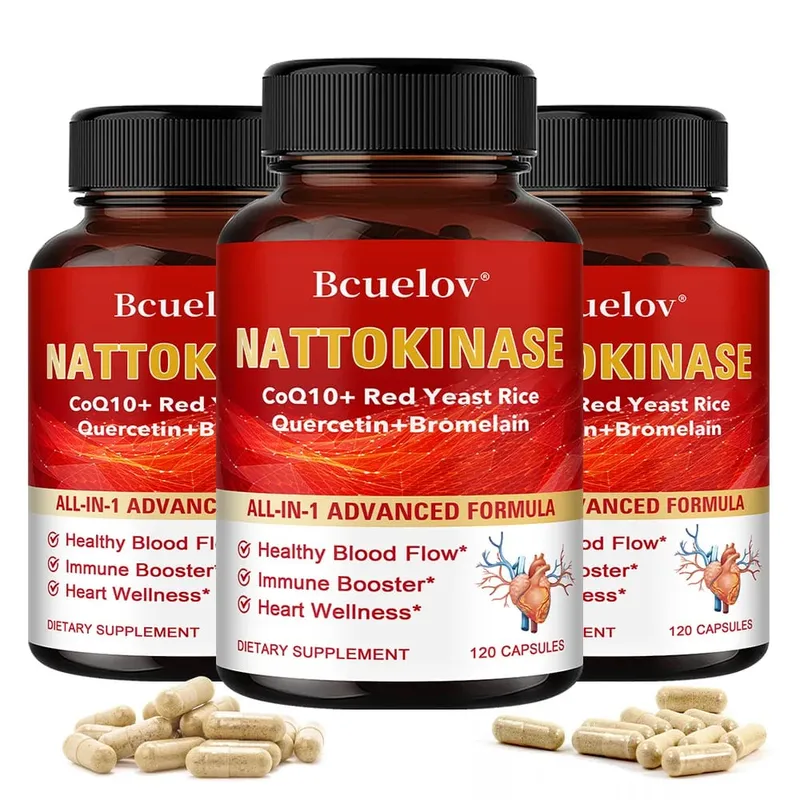 Nattokinase Capsules - Supports Heart and Circulatory Health Helps Maintain Daily Health Provides Energy Non-GMO