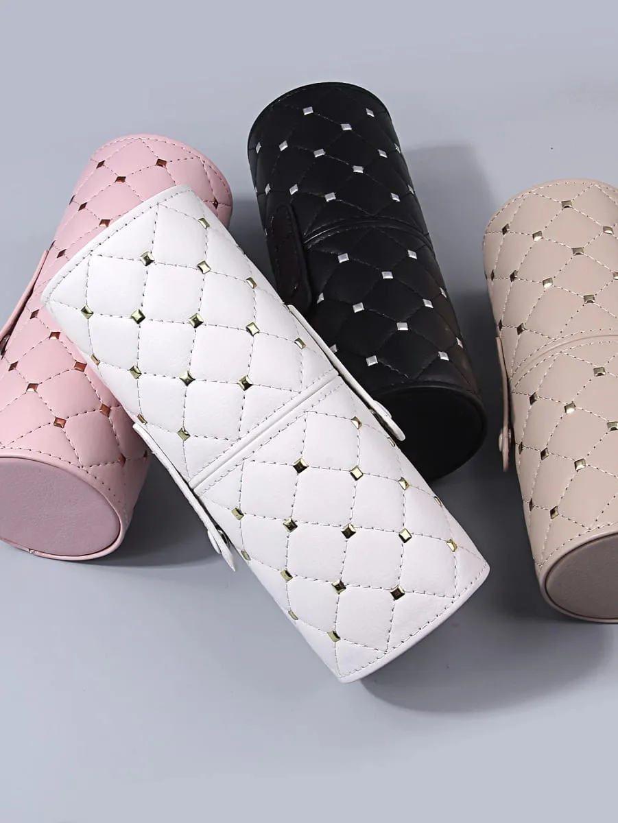 Rivet Cosmetic Storage Bags Waterproof Makeup Brushes Case Women Bag Portable Travel Brush Holder Pen Case Box