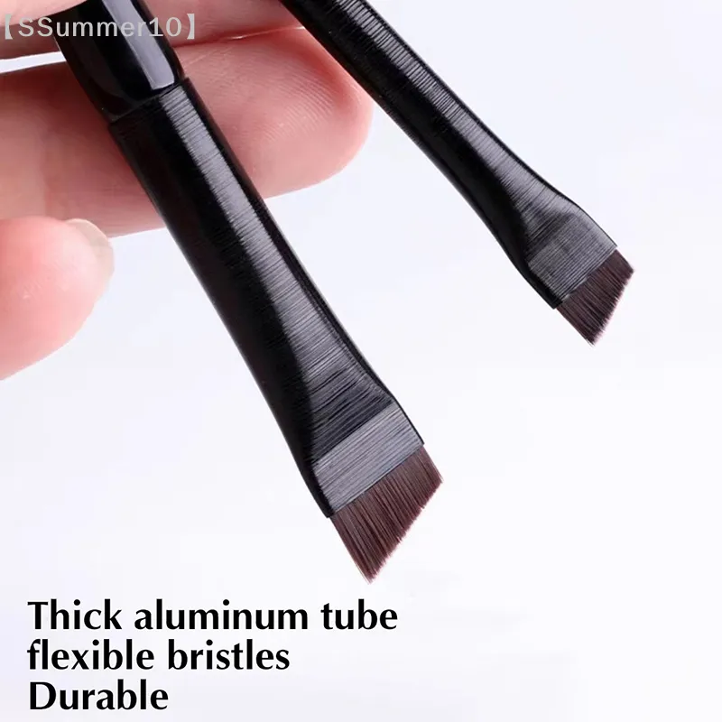 【SSummer10】Brow Contour Makeup Brushes Eyebrow Eyeliner Brush Professional Super Thin Angled Liner Eye Brush Make Up Tools【SS】
