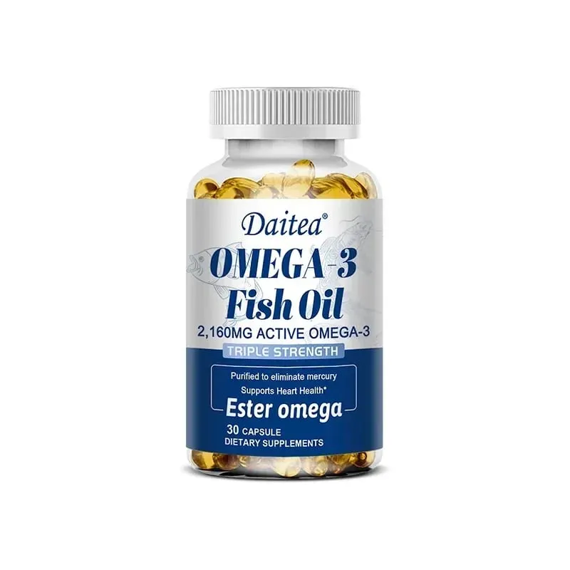 Omega 3 fiskeolie - EPA & DHA højeste styrke til led- og hjernestøtte Hjertesundhedsøjne