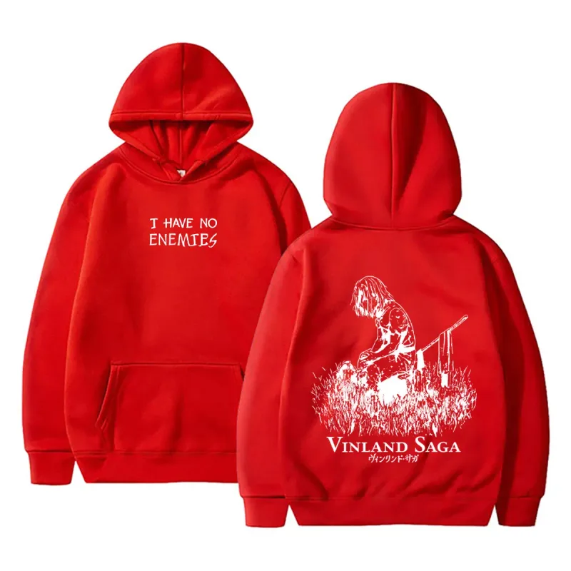 Anime Vinland Saga Thorfinn I Have No Enemies Graphic Hoodie Men's Women Manga Casual Oversized Hoodies Male Vintage Streetwear