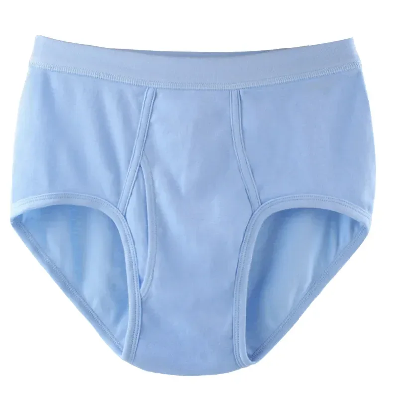 Solid Color Fat Plus Size Men's Underwear Mens Underpants 100% Cotton Comfortable Breathable Loose Large Size Men Briefs Panties