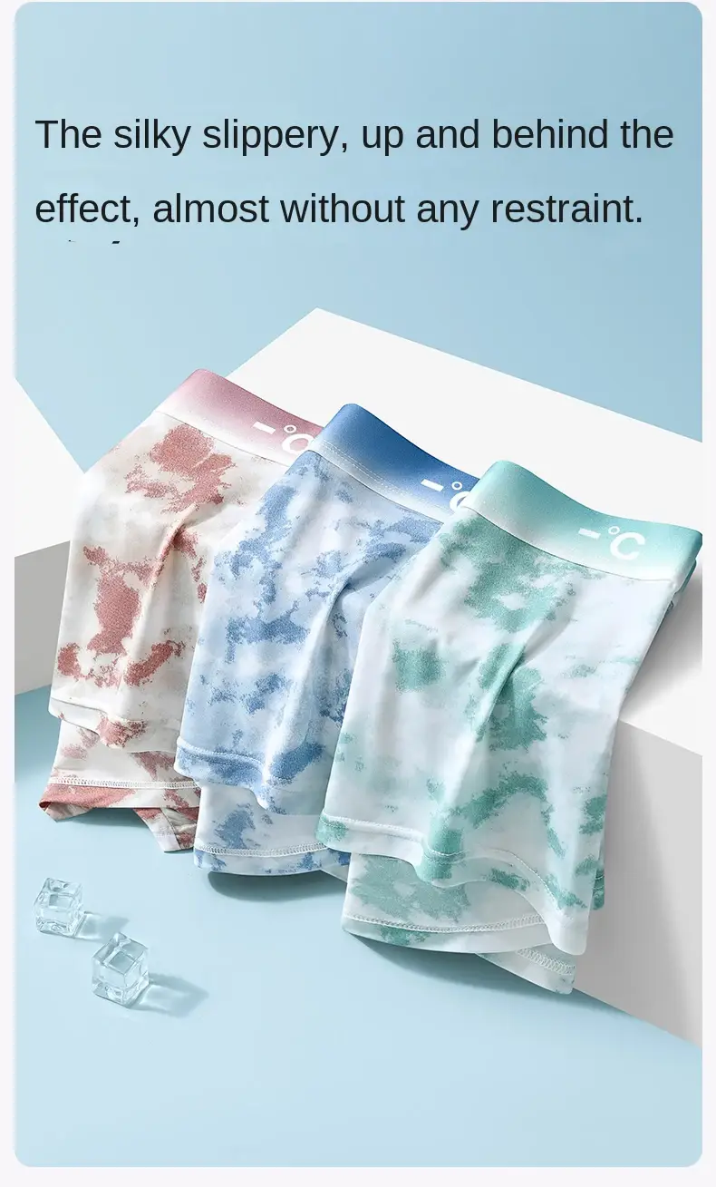 1Pcs Boxer Shorts männer Eis Seide Unterwäsche Männliche Unterhose Atmungsaktiv Sexy Dünne Höschen U Konvexen Dessous Großhandel Viele l-6XL