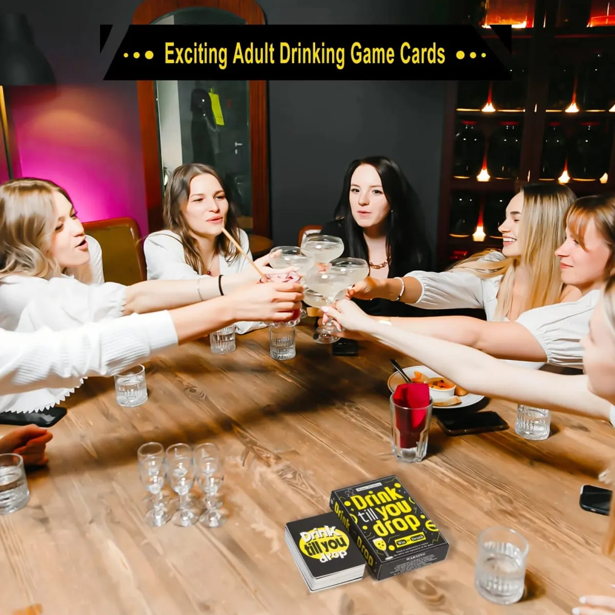 Drink Till You Drop Party Board Game Cards – Fun Social Drinking Game for Family Gatherings Friend Gatherings & Team Building