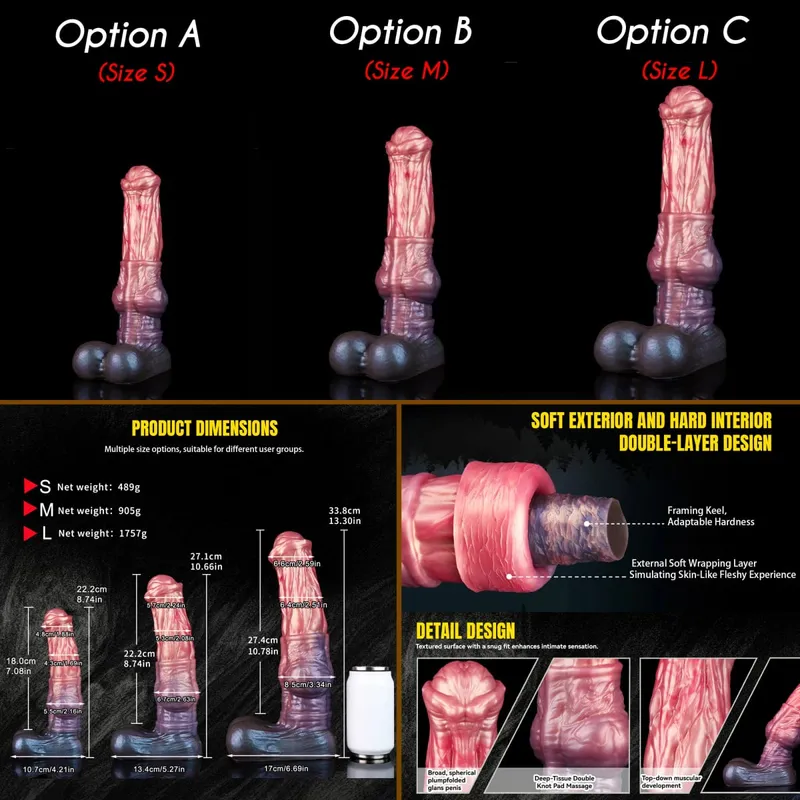 Big Knot Monster Penis Dragon Scales Dildo Horse Cock Silicone Anal Plug Butt Plug Prostate Masturbator Sex toys for adults
