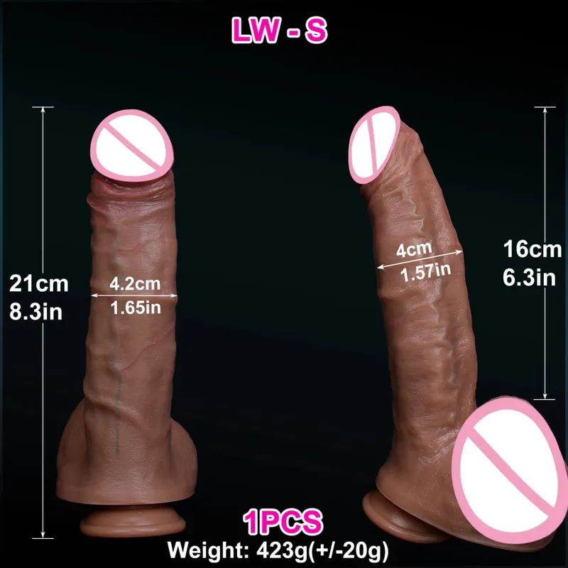 Realistic Veins Big Penis Skin Feel Soft Huge Dildo Double Silicone Masturbation Cock Woman Anal Sex Toy Suction Cup Small Dick
