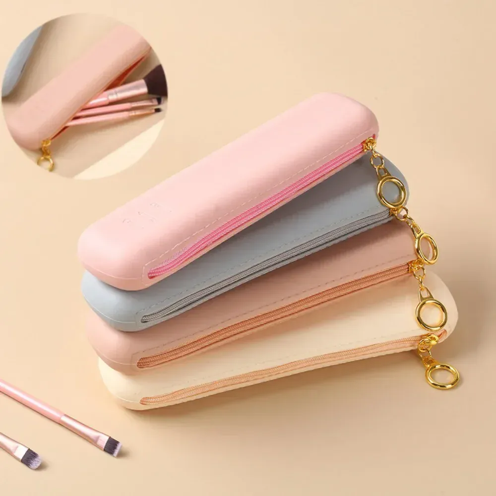 1pc Silicone Make Up Brushes Storage Bag Multi Function Travel Makeup Brush Holder Portable Cosmetic Tool Organizers Zipper Case