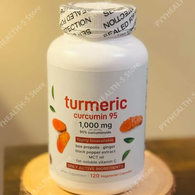 Turmeric Curcumin Supplement 1 000mg–95% Curcuminoids with Black Pepper & Ginger–Supports Joint & Antioxidant Health 120Capsules