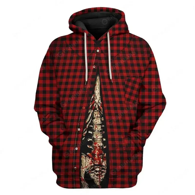YOU 2026 Halloween Hoodies Men Women Full Print Terror Blood Graphic Sweatshirt Hoody Sudaderas Originales