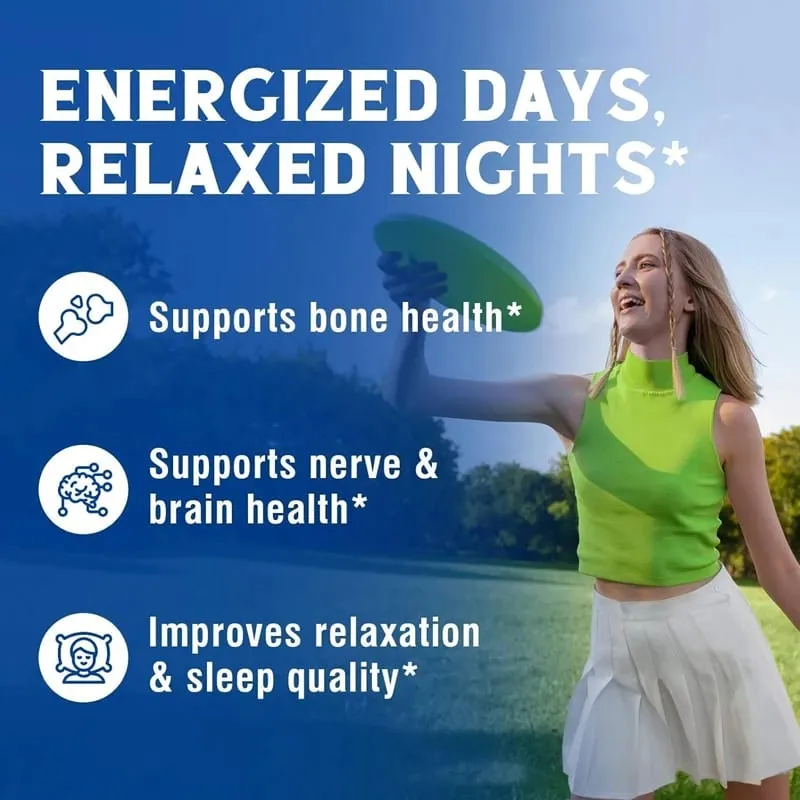 Magnesium L-Threonate Capsules Enhance Focus Sleep Quality Memory & Relaxation Strongly Support Nerve & Bone Health Care