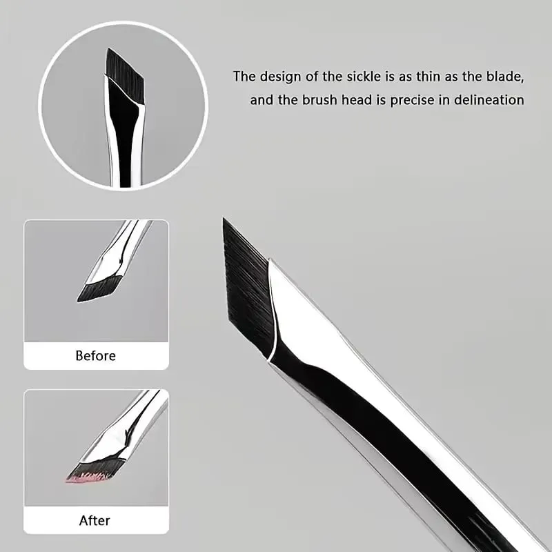 7-Piece Precision Eye Makeup Brush Set Ultra-Thin Eyeliner Eyebrow and Lower Lash Detail Brushes for Flawless Daily Eye Make
