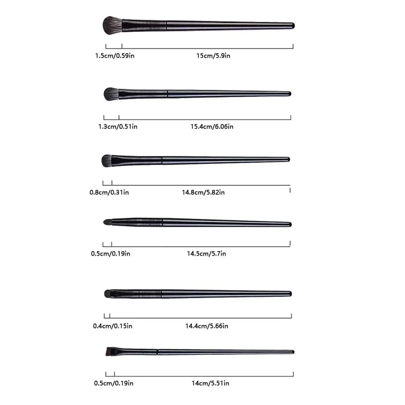 New·6PCS Eyes Makeup Brushes Set Soft Contouring Eyeshadow Eyeliner Eyebrow Brush Women Facial Beauty Cosmetic Tool New·