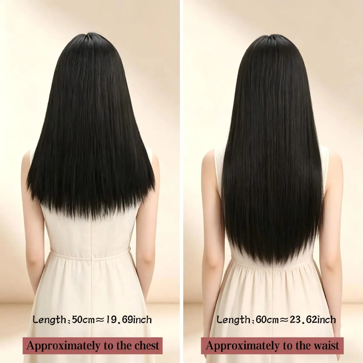 3Pcs Long Straight Synthetic Clip In Hair Extensions Invisible Seamless Natural Hairpiece Lightweight Secure BB Clips For Women