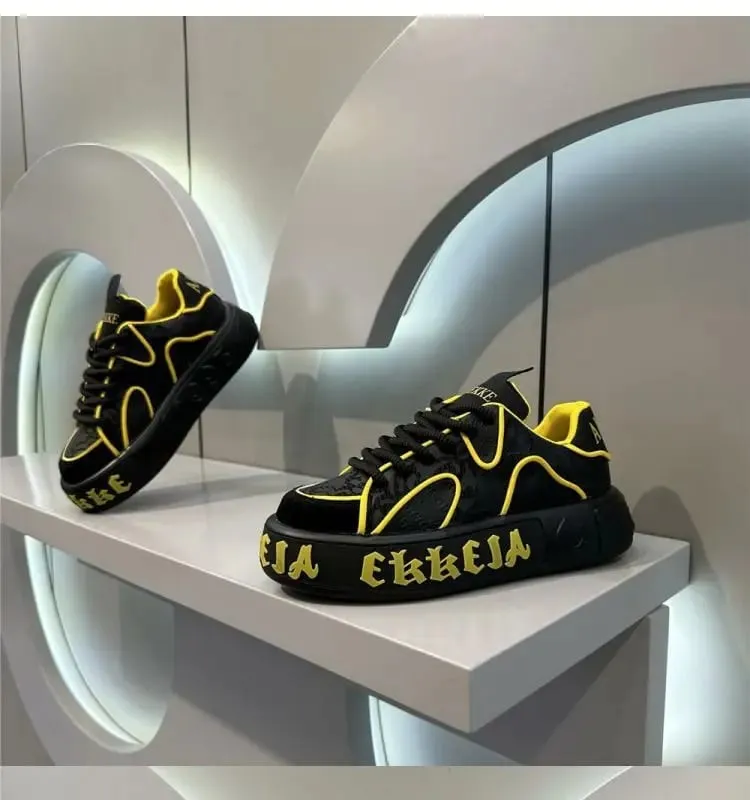 New Classic Men's Sneakers Tall Thick Soled Fashionable Casual Shoes with Breathable Mesh and Lightweight Sports Running Shoes