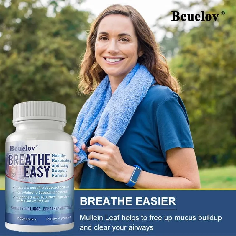 Lung Health Supplements - Helps Strengthen Comfort To The Lungs and Bronchial System Supports Clear Lungs and Easy Breathing