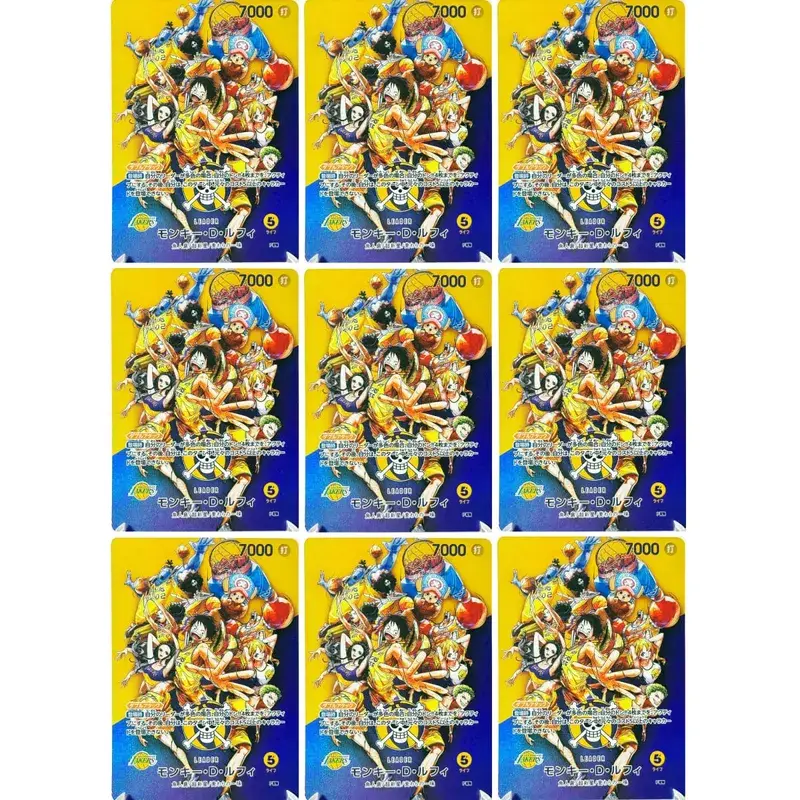 One Piece US College Basketball Luffy Promo Card Straw Hat Crew Anime Collectibles Replica High Quality Cards Foil Texture Card