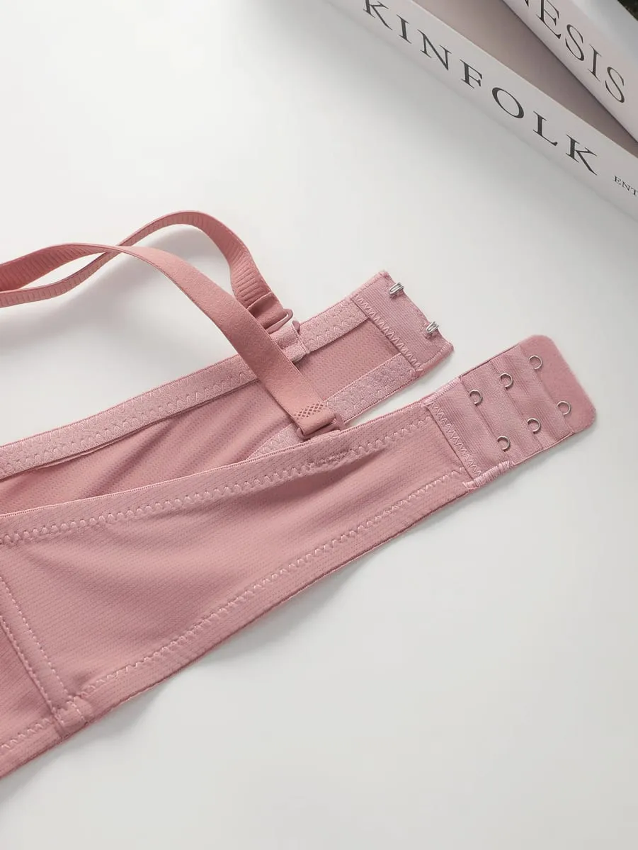 Solid bøjle Lingeri Sæt Undertøj Trussesæt Kvinder Push Up BH med stålring Intimates Undertøjsdragt