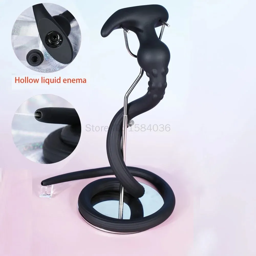 Super Long Anal Plug Whip Silicone Wearable Butt Plug Hollow Enema Vaginal Cleaning Dildos Deeper 18+ Adult Sex Toys for Couples