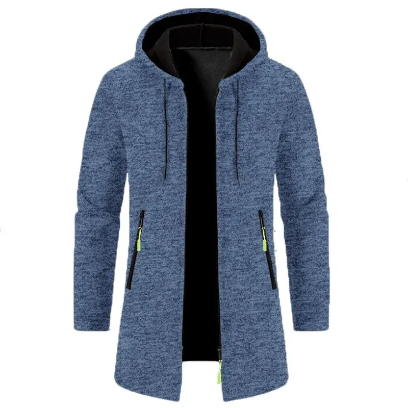 Sweatwear Herren Hoodies Langarm Sweatshirts für Männer Reißverschluss Kapuze Herren Oversize Winter Top Jacke Mantel Schwarzer Pullover