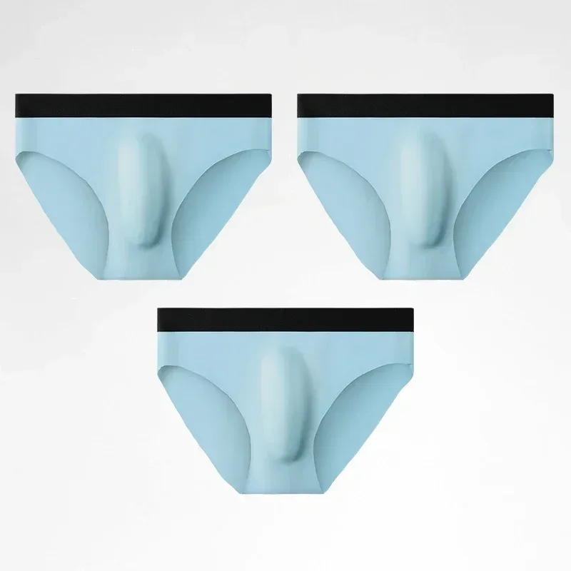 3PC Ice silk texture briefs, sobrang lamig sa balat sa tag-araw, tamasahin ang silky touch