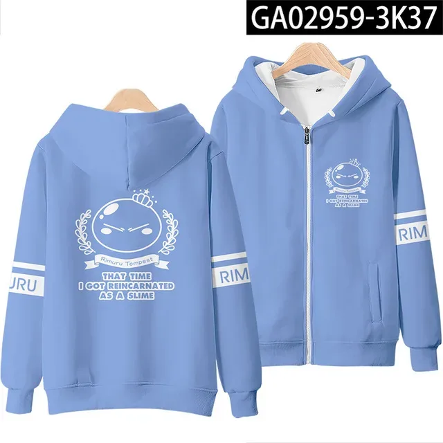 Anime Rimuru Tempest 3D Print Hoodies Men Women Long Sleeve Sweatshirt Harajuku Streetwear Coat Cosplay Costume