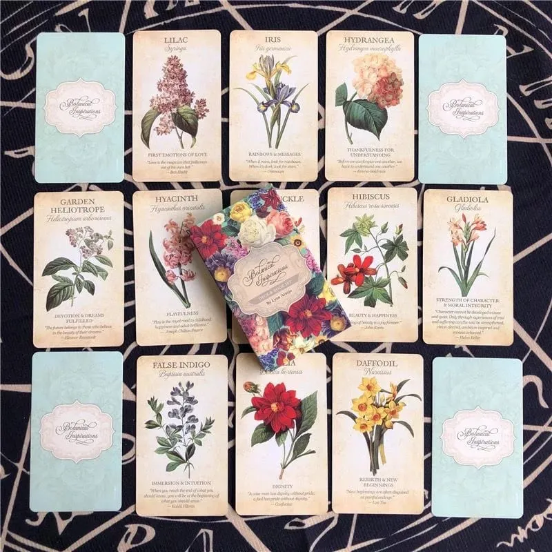 Botanical Inspiration Oracle Cards Set of 45 10.3x6cm Each Plant-Based Wisdom Predictive Tools for Personal Development