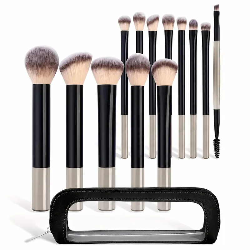 13PCS Makeup Brush Set Soft Bristles for Foundation Blush Loose Powder and Eyelash Grooming Student Essentials Beginner Kit — image 8