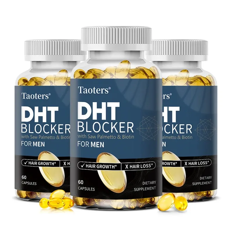 DHT Blockers for Men - with Saw Palmetto & Biotin Promote Natural Hair Growth Increase Vitality and Maximize Absorption