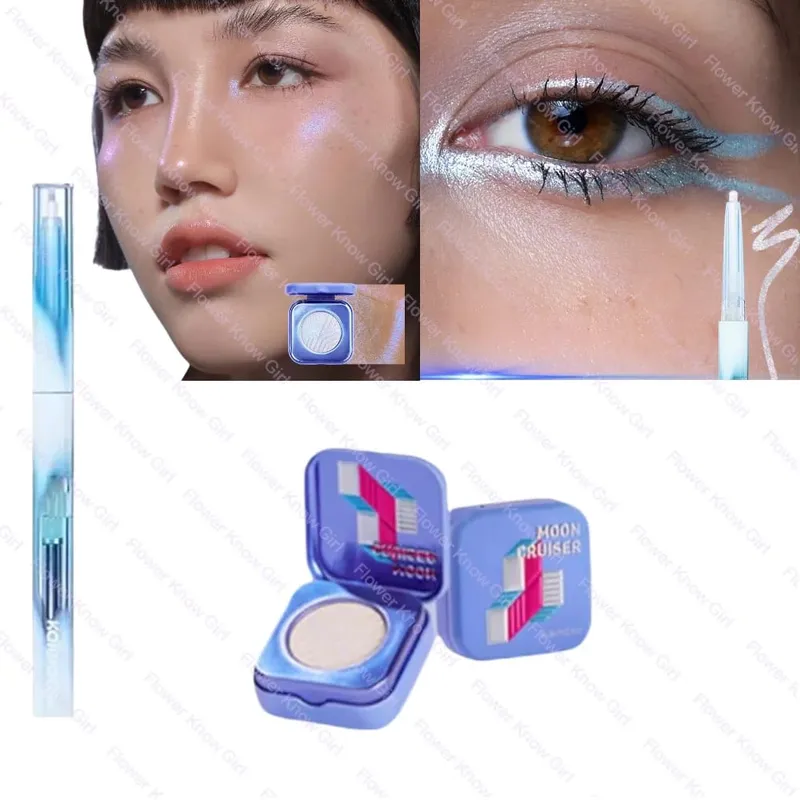 Kaleidos Chameleon Face Eye Makeup Set Gel Eyeliner Pencil Chameleon Eyeshadow Highlighter Chrome Glitter Diamond Powder