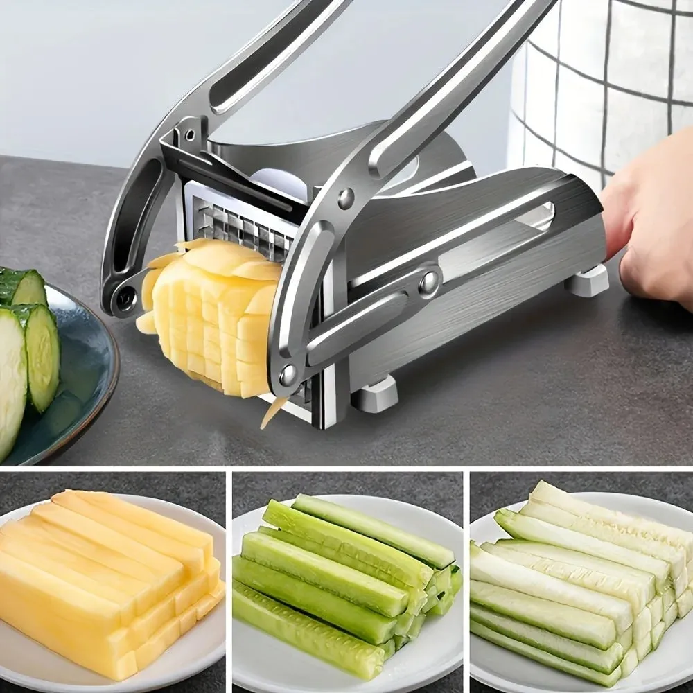 Vegetable Chopper Stainless Steel Vegetable Chopper French Fry Cutter Potato Onion Slicer Dicer Kitchen Accessories Tools Supply