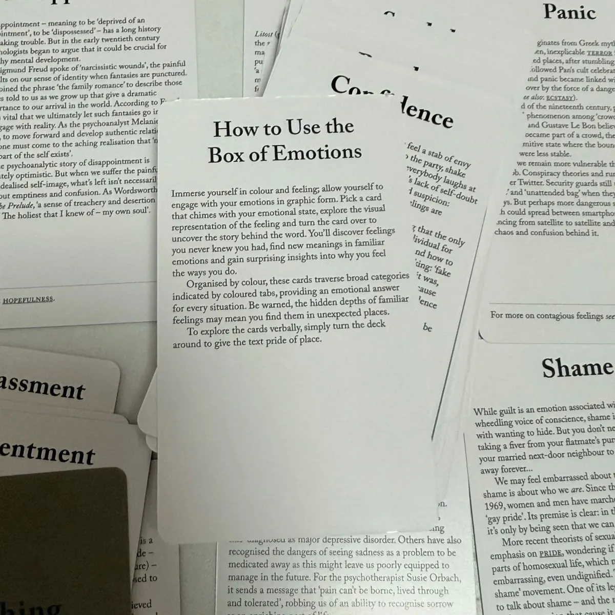 The Box of Emotions Deck Engish Version 80 Cards To Make Sense of Your Feelings