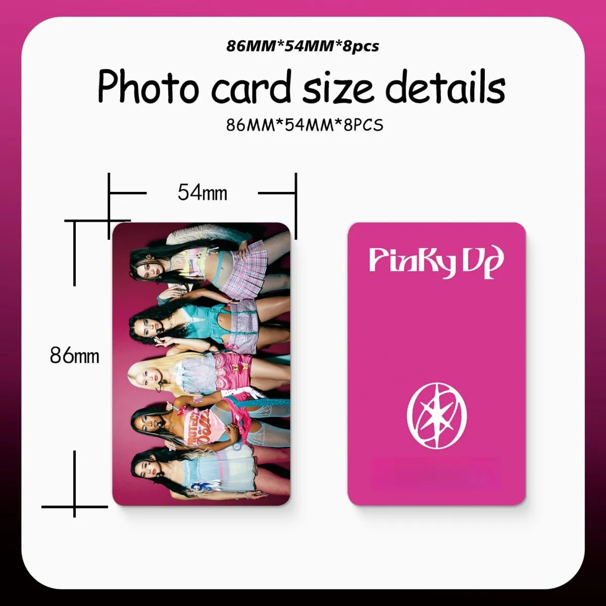 8Pcs/Set pop Idol KATSEY New Album Pinky UP CHAOS HD Printd Personal Lomo Card Photocards Fans Gift