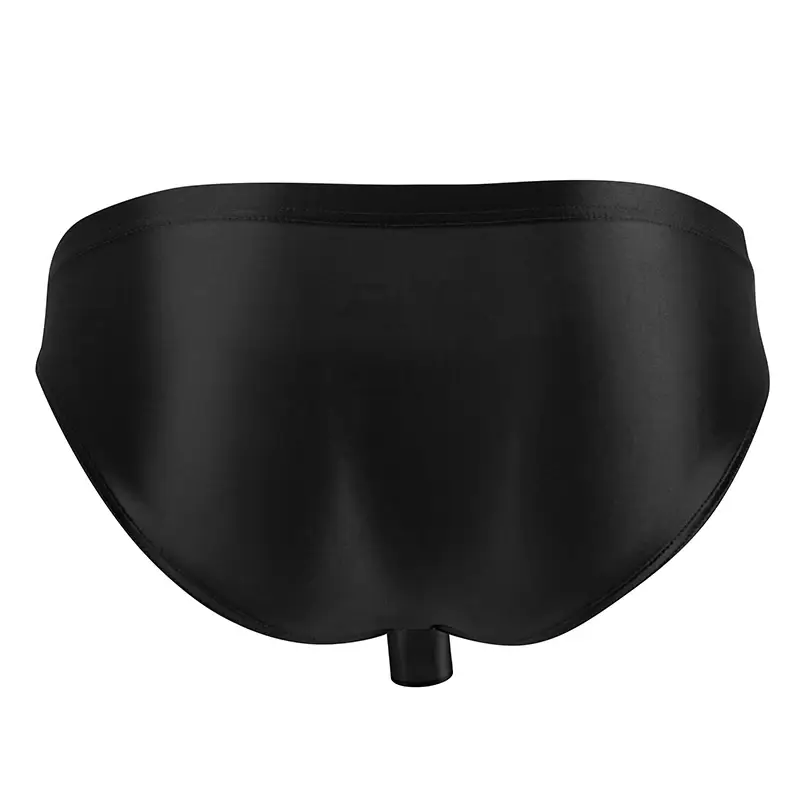 Men's glossy underwear open Pouch Panties Men Smooth Underwear Lingerie Hip Lifting High Elastic Bikini Briefs gay underwear