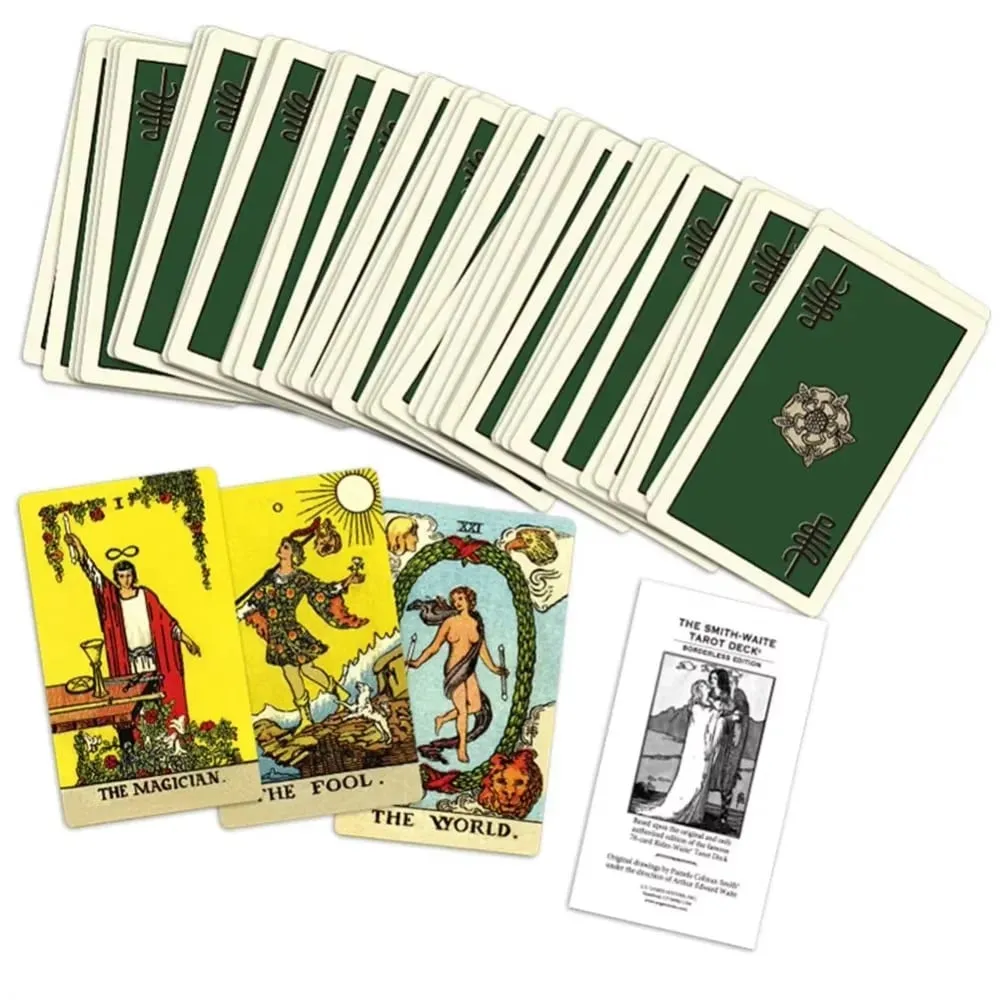 Classic Smith Waite Borderless Tarot Card Retro Original Art Style Board Game Mind Exploration Divination Card