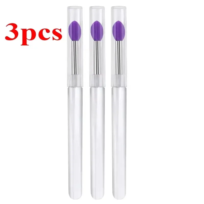 3/5/10PCS Portable Silicone Lip Brush With Cover Soft Multifunctional Lip Balm Applicator Lipstick Lipgloss Makeup Brushes