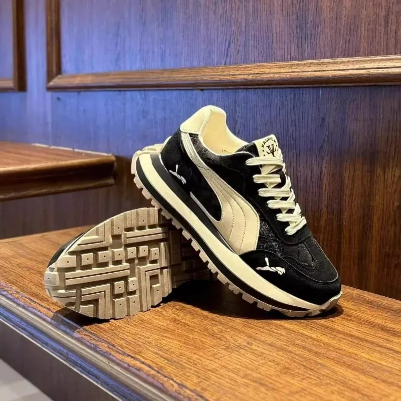 Men's Casual Sports Shoes Thick Sole Sneakers Soft Comfortable Anti-Slip Outdoor Fashion Footwear