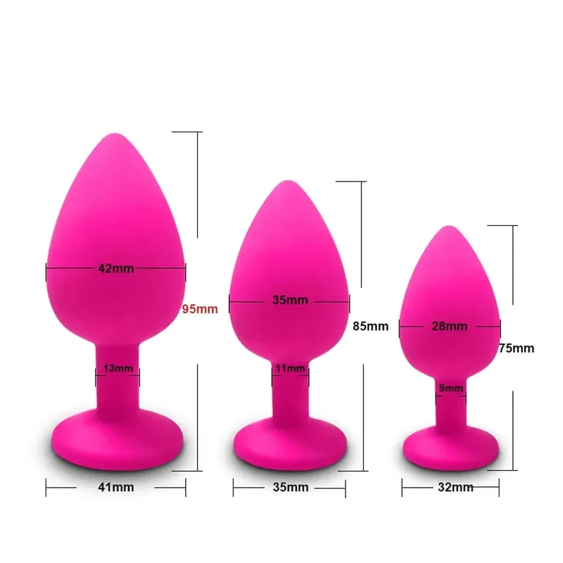 Anal Toy Soft Silicone Anal Plug Mini Bullet Vibrator Butt Plug Men Women Gay Couples Anal Prostate Stimulator Sex Toy for Adult