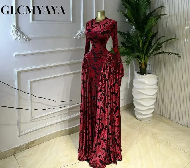 CM.YAYA Women O-neck Long Sleeve Pleated Inner A-line Maxi Dress 2026 Evening Sexy Party Birthday Vacation Long Dresses Vestidos