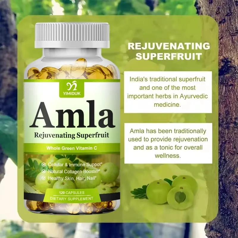 Buy 1 Get 1 Free! Pure Amla Capsules Helps Maintain Healthy Glucose Levels Metabolic Balance Improves Complexion from Within