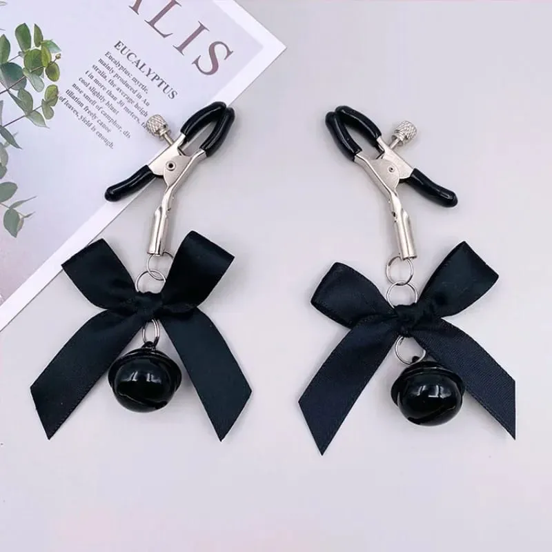 Stainless Steel Rantai Logam Puting Susu Klip Payudara Klip Budak Seks Fetish Puting Susu Klem Mainan Seks Gaya Kupu-kupu untuk Pasangan