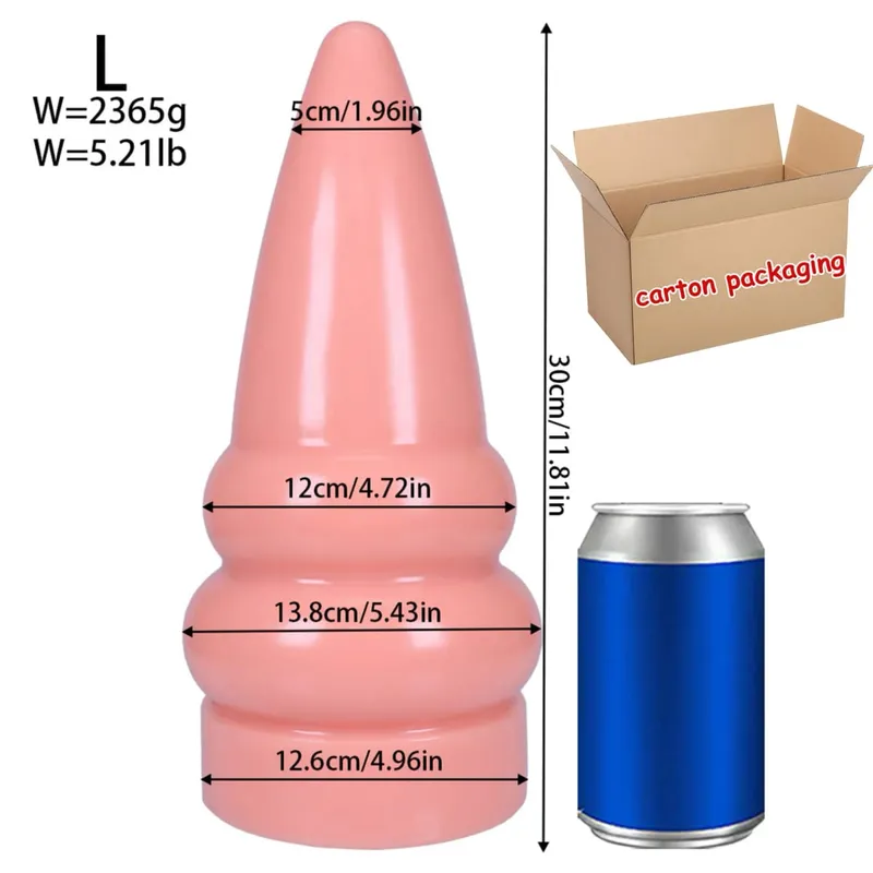 3 Sizes Huge Anal Plug Pointed Tip Butt Plug Dilatador Anal Big Anal Dildo Sex Toys Women Gay Prostate Massage Adult Supplies 18