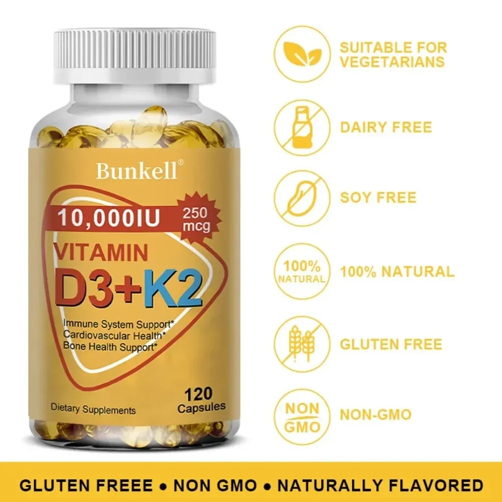 D3 & K2 - Nerve Muscle Heart Bone and Dental Health Immune System Health