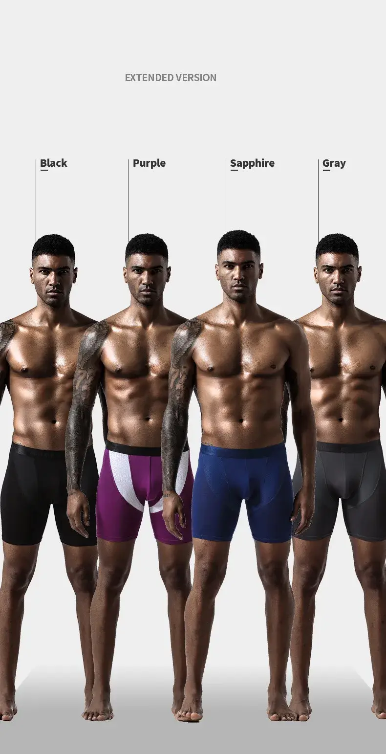 Mens Underwear Modal Boxers Shorts Homme Panties Man U Convex Pouch Middle Long Leg Underpants Lalaki Cueca calzoncillo Malaking Sukat