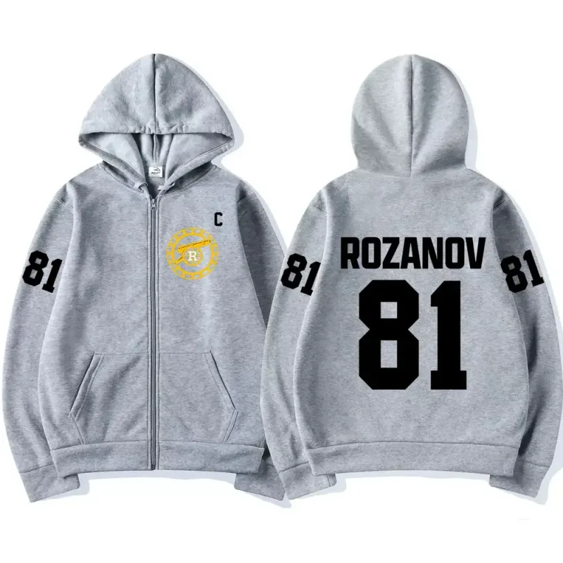Heated Rivalry Ilya Rozanov 81 Boston Raiders Merch Zipper Hoodies Men's Women Clothing Fashion Zip Up Sweatshirts Jackets Coats